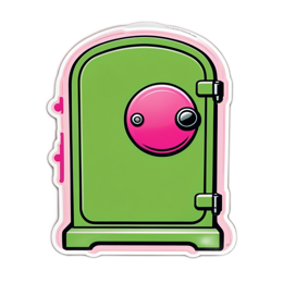 sticker vintage doors SVG PNG design with clean design elements