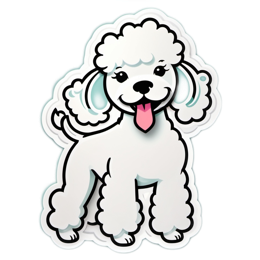 poodle cartoon SVG PNG design with clean design elements