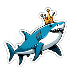 shark king SVG PNG design with clean design elements