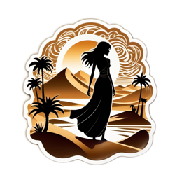silhouette desert SVG PNG design
