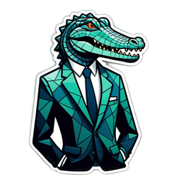 stylized crocodile SVG PNG design