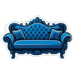 blue sophistication couch SVG PNG design with clean design elements