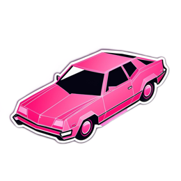 pink car graphics SVG PNG design with clean design elements