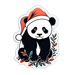 panda christmas SVG PNG design with clean design elements