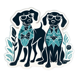 dogs glasses SVG PNG design with clean design elements