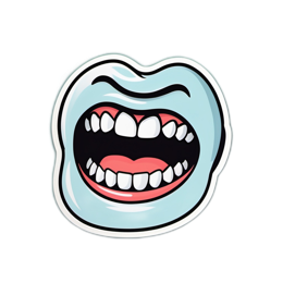 cartoon mouth expressions SVG PNG design with clean design elements