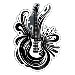 guitar blackwhite SVG PNG design