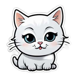 cutest white cat SVG PNG design