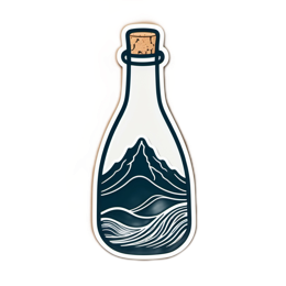 bottle waves SVG PNG design