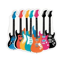 guitars colorful SVG PNG design