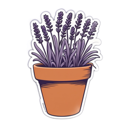 lavender plant pot SVG PNG design with clean design elements