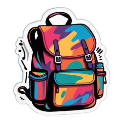 colorful backpack SVG PNG design with clean design elements