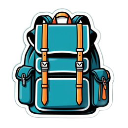 backpack illustration SVG PNG design with clean design elements