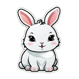 cute cartoon rabbit SVG PNG design with clean design elements