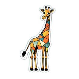 geometric giraffe SVG PNG design with clean design elements