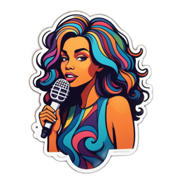 vibrant singer SVG PNG design with clean design elements