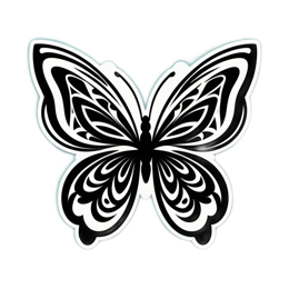 butterfly monochrome SVG PNG design with clean design elements
