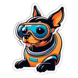 space dog SVG PNG design with clean design elements