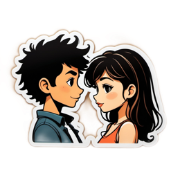 couple sticker SVG PNG design with clean design elements