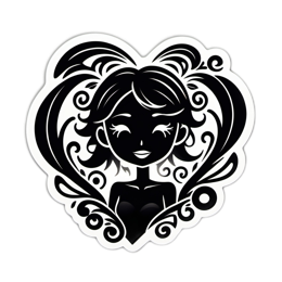 black girl sticker SVG PNG design with clean design elements