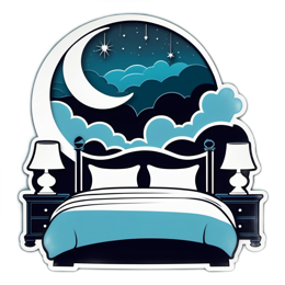 dreamy night scene SVG PNG design with clean design elements