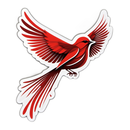 bird red SVG PNG design with clean design elements
