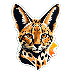 serval SVG PNG design with clean design elements