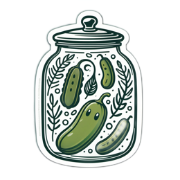 funny pickle sticker SVG PNG design with clean design elements
