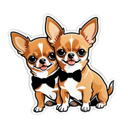 dogs bowties SVG PNG design with clean design elements