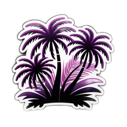 palm trees SVG PNG design with clean design elements