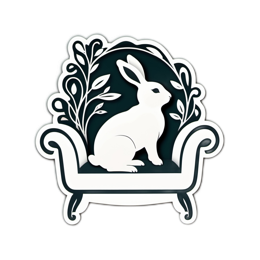 rabbit foliage SVG PNG design