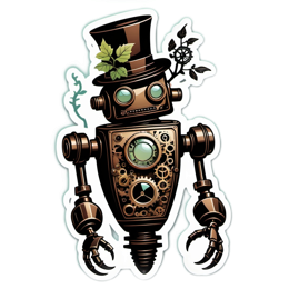 steampunk robot SVG PNG design