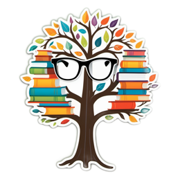 tree books glasses SVG PNG design