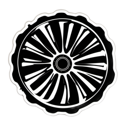 sticker wheel SVG PNG design with clean design elements