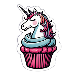 unicorn cupcake SVG PNG design