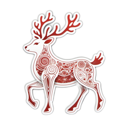 rural reindeer SVG PNG design with clean design elements