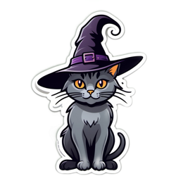 witch cat sticker SVG PNG design
