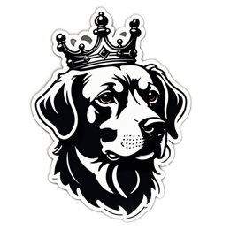 dog king SVG PNG design with clean design elements