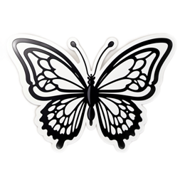 butterfly blackandwhite SVG PNG design with clean design elements