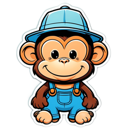 cartoon monkey character SVG PNG design
