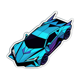 car polygon SVG PNG design with clean design elements