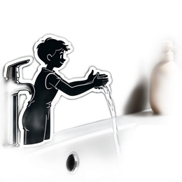 washing hands SVG PNG design with clean design elements