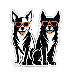 cool dogs sunglasses SVG PNG design with clean design elements