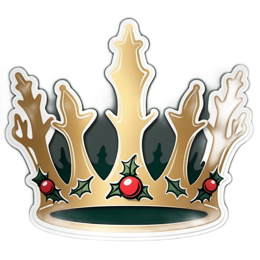 christmas crown holly SVG PNG design