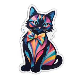 quotes colorful cat SVG PNG design with clean design elements
