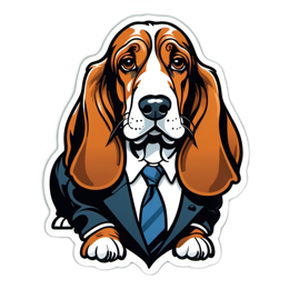 basset hound SVG PNG design with clean design elements