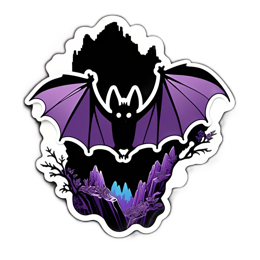 bat mountains SVG PNG design with clean design elements