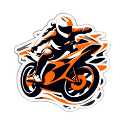 riding motorcycle SVG PNG design with clean design elements