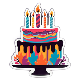 cake colorful celebation SVG PNG design