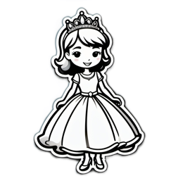 princess character sticker SVG PNG design